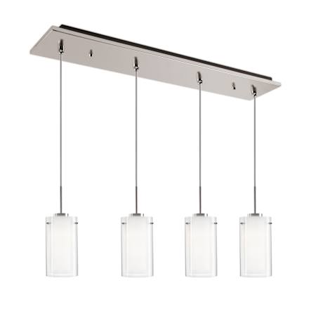 Kuzco Lighting Verona 25" Wide Linear Chandelier Brushed Nickel