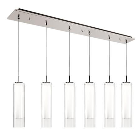 Kuzco Lighting Verona 42" Wide Linear Chandelier Brushed Nickel