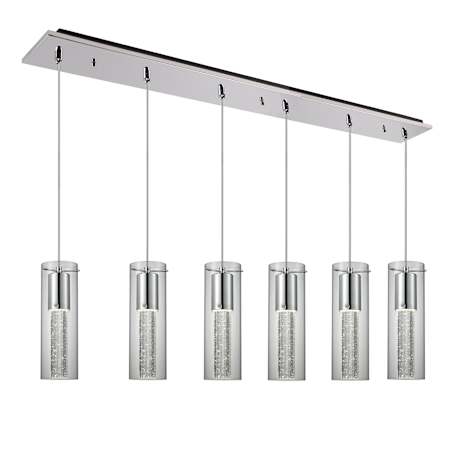 Kuzco Lighting Champagne 42" Wide Linear Chandelier Chrome