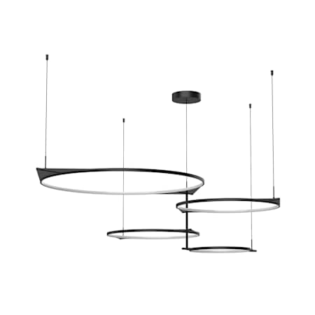 Kuzco Lighting Serif 74" Wide LED Suspension Linear Pendant Black