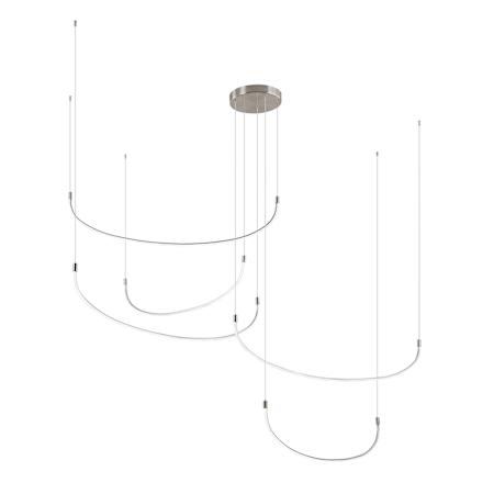 Kuzco Lighting Talis 90" Wide 5 Light LED Multi Light Pendant Brushed Nickel