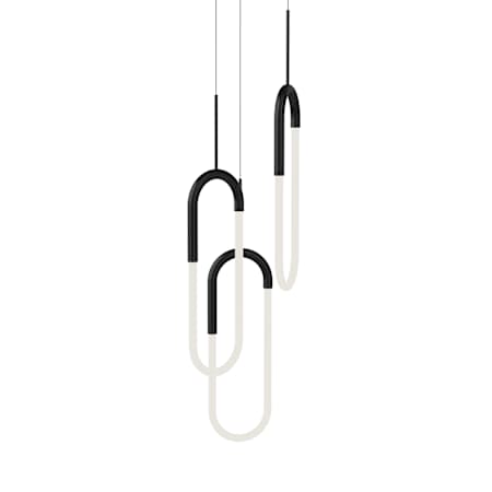 Kuzco Lighting Huron 18" Wide LED Multi Light Pendant with Frosted Acrylic Shades Black