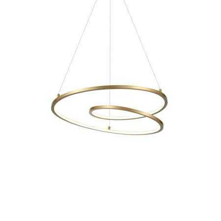 Kuzco Lighting Twist 19" Wide LED Abstract Chandelier Antique Brass