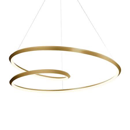 Kuzco Lighting Ampersand 39" Wide LED Abstract Chandelier Vintage Brass