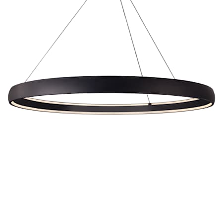 Kuzco Lighting Halo 71" Wide LED Drum Chandelier Black