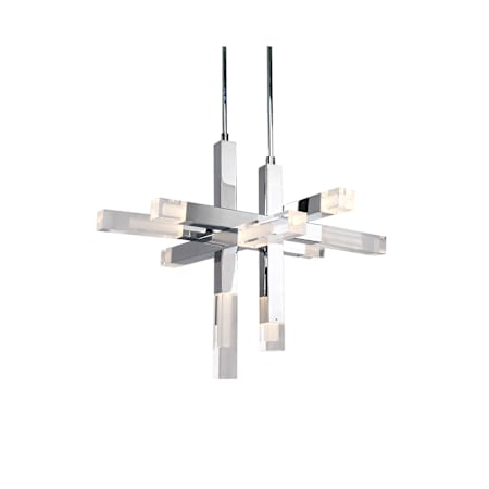 Kuzco Lighting Martelo 30" Wide LED Abstract Chandelier Chrome