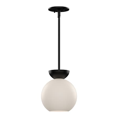 Kuzco Lighting Arcadia Mini Pendant Black / Opal Glass