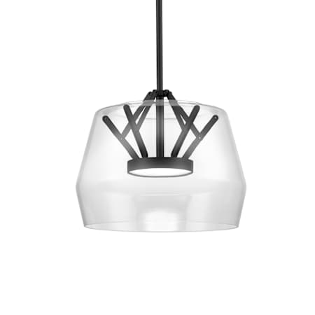 Kuzco Lighting Deco 12" Wide LED Pendant Black / Clear