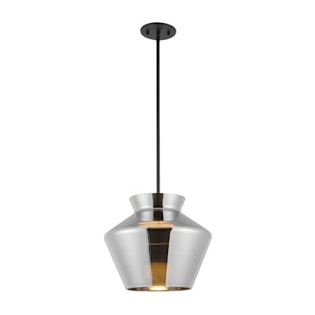 Kuzco Lighting Trinity 14" Wide LED Pendant Black / Chrome