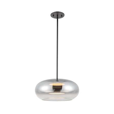 Kuzco Lighting Trinity 15" Wide LED Pendant Black / Chrome