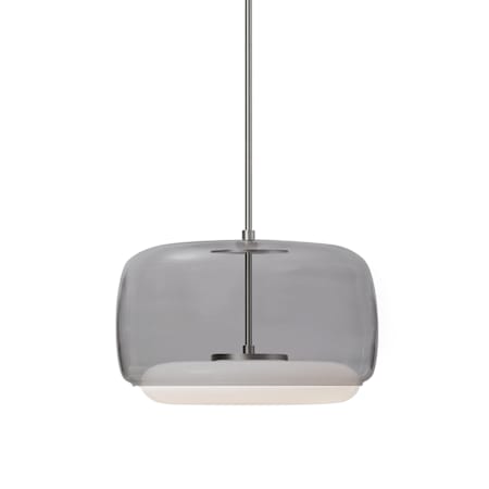 Kuzco Lighting Enkel 15" Wide LED Pendant Brushed Nickel / Smoke