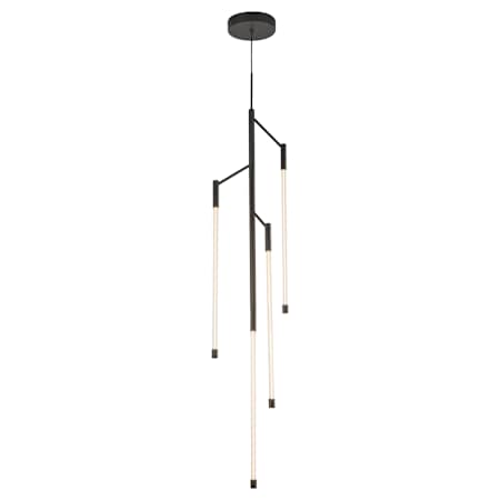 Kuzco Lighting Motif 46" Tall 2700K LED Multi Light Pendant Black