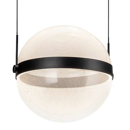 Kuzco Lighting Pisces 13" Wide LED Globe Chandelier with Clear Acrylic Shade Black / Light Guide