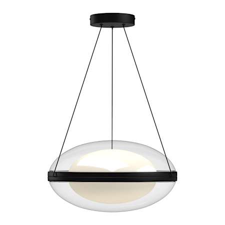 Kuzco Lighting Virgo LED Suspension Pendant Black / Opal Glass