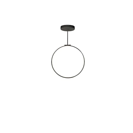 Kuzco Lighting Cirque 24" Tall LED Abstract Ring Chandelier Black