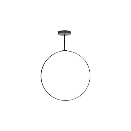Kuzco Lighting Cirque 36" Tall LED Abstract Ring Chandelier Black