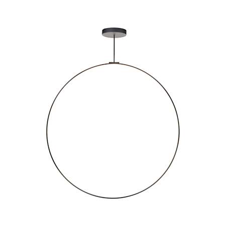 Kuzco Lighting Cirque 60" Tall LED Abstract Ring Chandelier Black