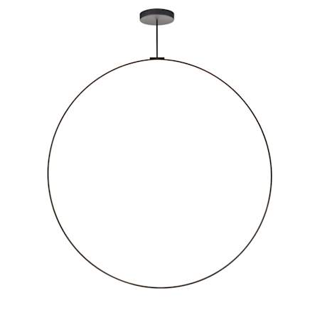Kuzco Lighting Cirque 72" Tall LED Abstract Ring Chandelier Black