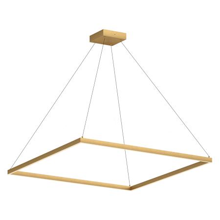 Kuzco Lighting Piazza 71" Wide LED Square Chandelier Brushed Gold