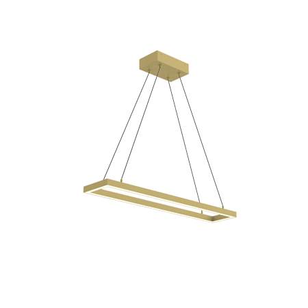Kuzco Lighting Piazza 30" Wide LED Linear Chandelier Brushed Gold