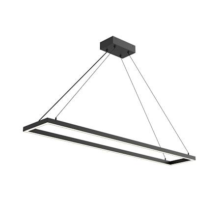 Kuzco Lighting Piazza 48" Wide LED Suspension Linear Pendant Black