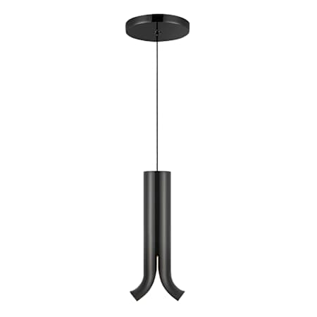 Kuzco Lighting Husk 9" Tall 3000K LED Abstract Mini Pendant Glossy Black