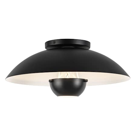 Kuzco Lighting Umbra 14" Wide Semi-Flush Ceiling Fixture Black