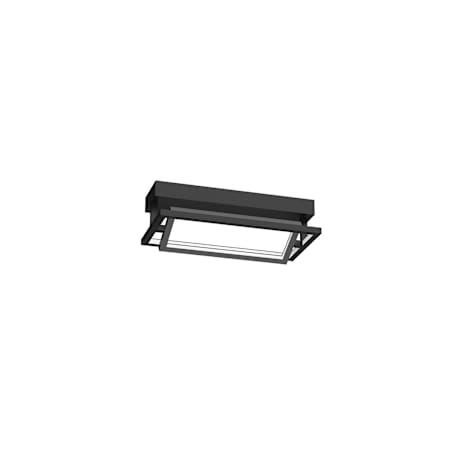 Kuzco Lighting Mondrian 16" Wide LED Semi-flush Ceiling Fixture Black