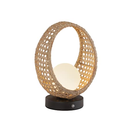 Kuzco Lighting Lanai 11" Tall Table Lamp Black / Opal Glass