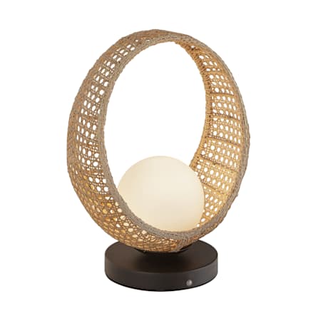 Kuzco Lighting Lanai 16" Tall Table Lamp Black / Opal Glass