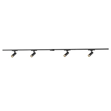Kuzco Lighting Paolo 81" Long 4 Light LED Trilo Track Kit with 4-3/4" Tall Track Heads - 3000K Black