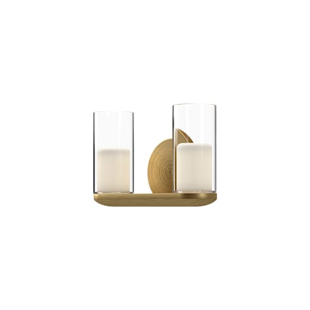 Kuzco Lighting Birch 2 Light 12" Wide LED Vanity Light Brushed Gold / Clear