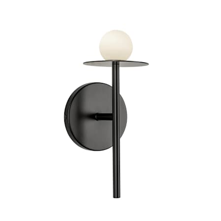 Kuzco Lighting Elixir 10" Tall LED Wall Sconce with Opal Glass Shade Black