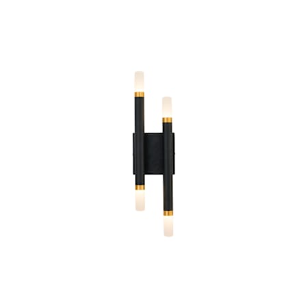 Kuzco Lighting Draven 4 Light 18" Tall LED Wall Sconce Black