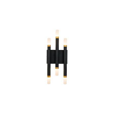 Kuzco Lighting Draven 6 Light 18" Tall LED Wall Sconce Black