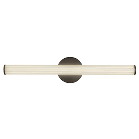 Kuzco Lighting Vire 24" Wide LED Bath Bar with Ribbed, Frosted Acrylic Shade Black