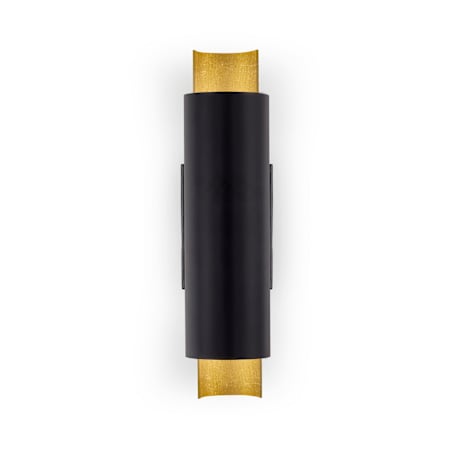 Kuzco Lighting Dela 16" Tall LED Wall Sconce Black / Gold Leaf