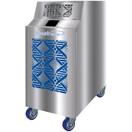 KwiKool Bioair Max 38 Inch Tall 3 Speed 700 Sq. Ft. Air Purifier with HEPA Filter and Dual UV Lights Stainless Steel