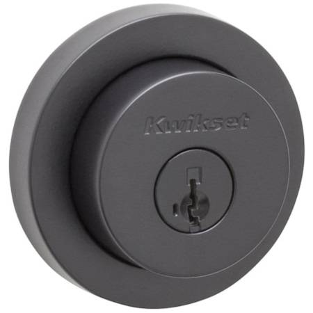 Kwikset Milan Single Cylinder Keyed Entry Deadbolt from the Signature Series Collection Matte Black