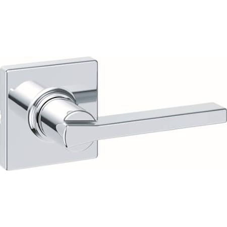 Kwikset Casey Passage Door Lever Set with Square Rose Bright Chrome