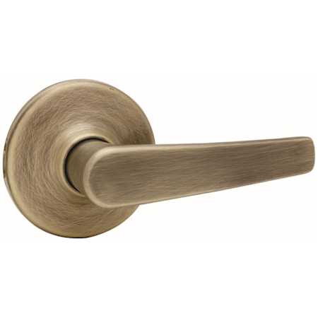 Kwikset Maximum Series Delta Passage Door Leverset Antique Brass
