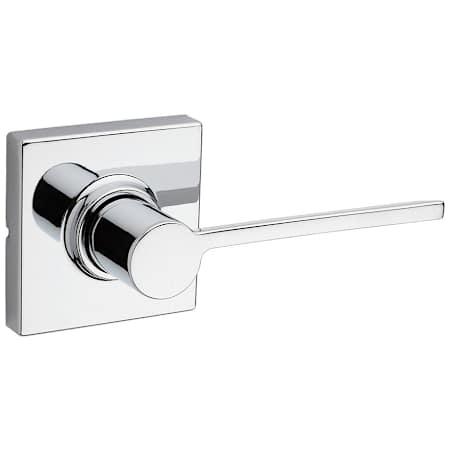 Kwikset Ladera Passage Door Lever Set with Square Rose Bright Chrome