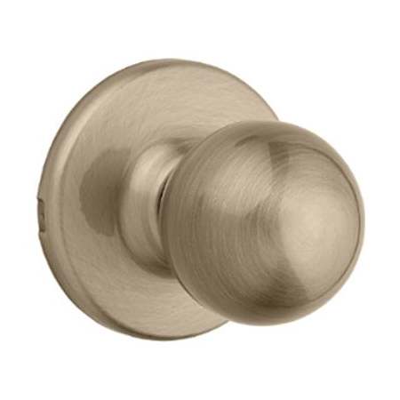 Kwikset Polo Passage Door Knob Set with Round Rose Antique Brass