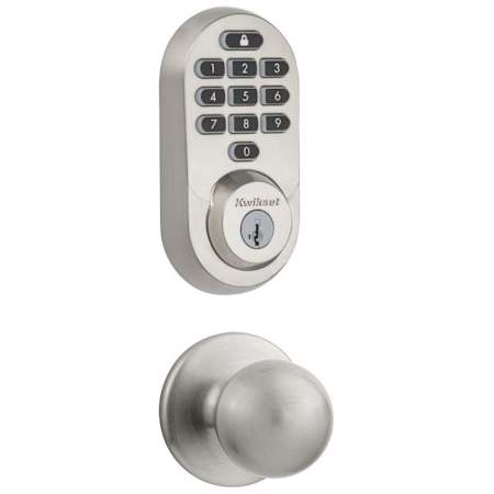 Kwikset Polo Passage Knob and 938 Halo WiFi Enabled Deadbolt Combo Pack with SmartKey Satin Nickel
