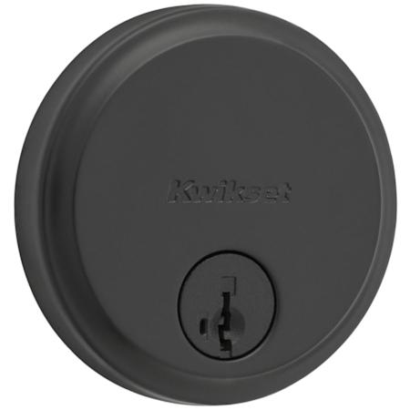 Kwikset Hometown Single Cylinder Keyed Entry One Sided Deadbolt with SmartKey Matte Black