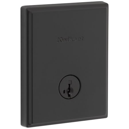 Kwikset Crosstown Single Cylinder Keyed Entry One Sided Deadbolt with SmartKey Matte Black