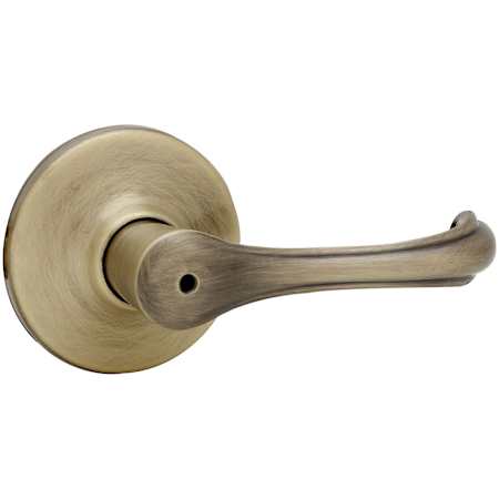 Kwikset Maximum Series Dorian Privacy Door Leverset Antique Brass