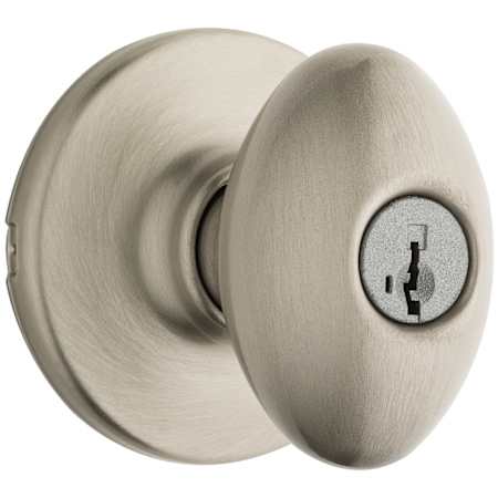 Kwikset Aliso Keyed Entry Door Knob Set with SmartKey Satin Nickel