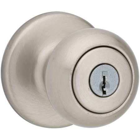 Kwikset Single Cylinder Keyed Entry Cove Knobset Satin Nickel