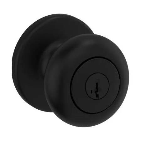 Kwikset Cove Keyed Entry Door Knobset with SmartKey Matte Black